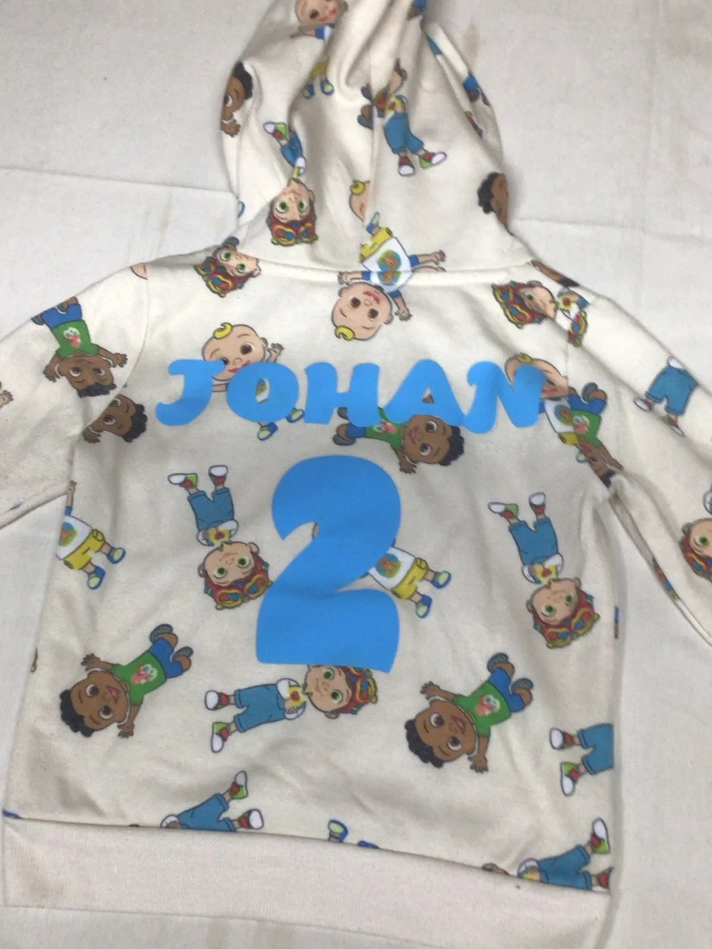 Old Navy Cream Hoodie with Blue 